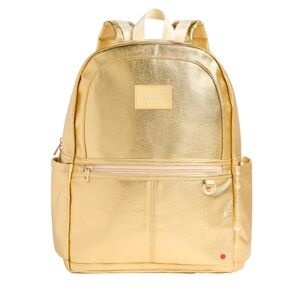 NWT STATE Metallic Gold Kane Kids Double Pocket Backpack